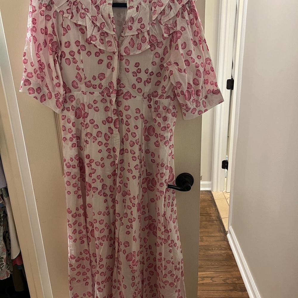 Elegant Pink Floral Maxi Dress